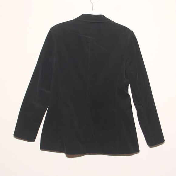 Laura Ashley Black Corduroy Blazer Jacket Size 10 - Picture 2 of 10